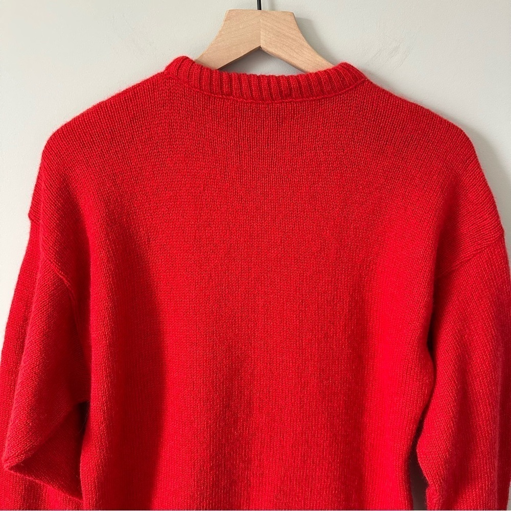 Vintage Jerslid Womens L Red Nautical Knit Sweater USA Made Wool Blend - Picture 9 of 12